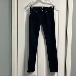7 FOR ALL MANKIND ROXANNE denim Jeans size 24 dark wash low rise streetwear